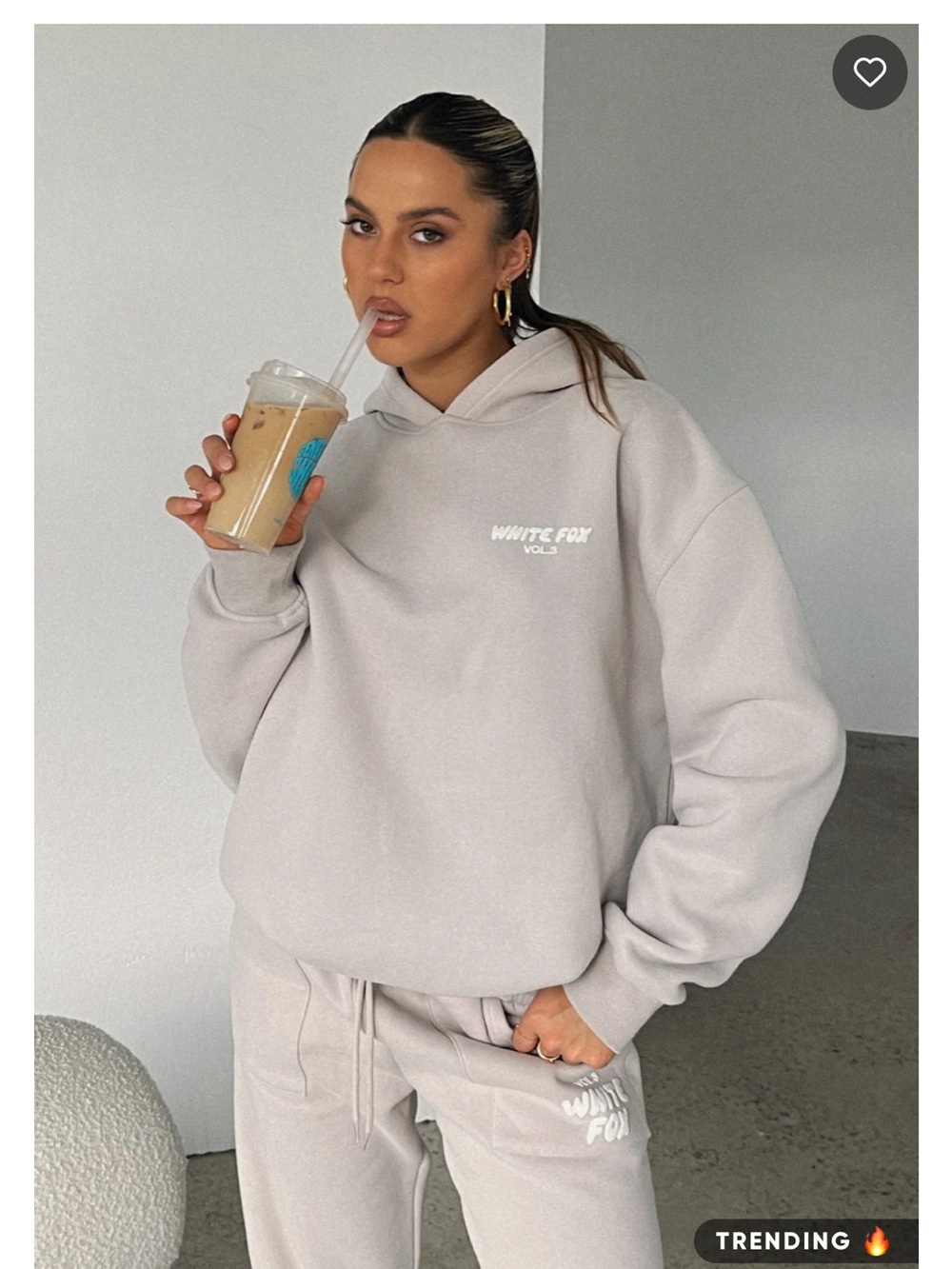 White fox hoodie